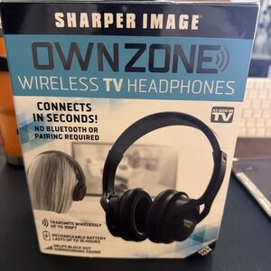 Sharper Image Own Zone WN011112 Own Zone Black Wireless TV Headphones